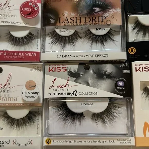 Kiss lashes for eyes day to day looks and lash glue liner in dark and clear - Picture 7 of 8